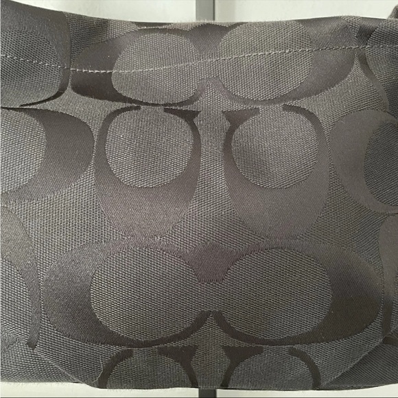 VTG Y2K COACH Signature Jacquard East West Shoulder Bag Purse Monochrome Black - Picture 11 of 14